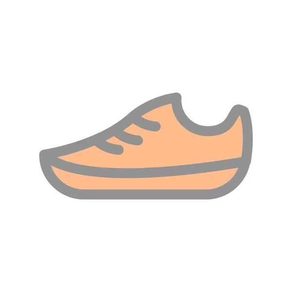 Zapatillas Deporte Lleno Luz Vector Icono Desig — Archivo Imágenes Vectoriales