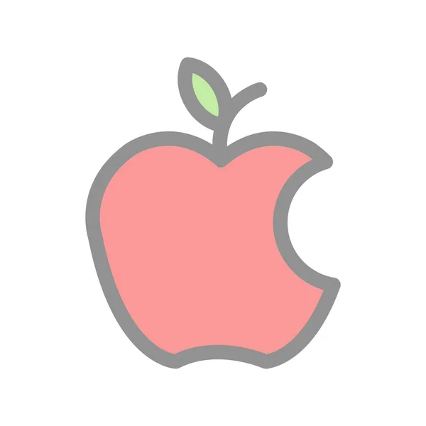 Apple Gefüllter Lichtvektor Icon Desig — Stockvektor