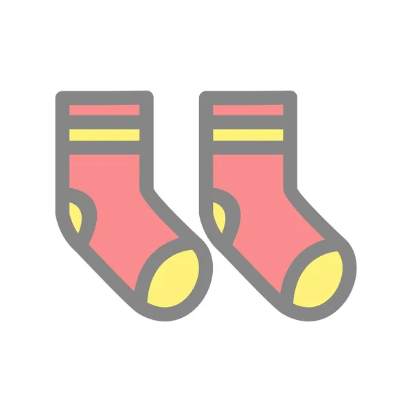 Socken Gefüllt Light Vector Icon Desig — Stockvektor