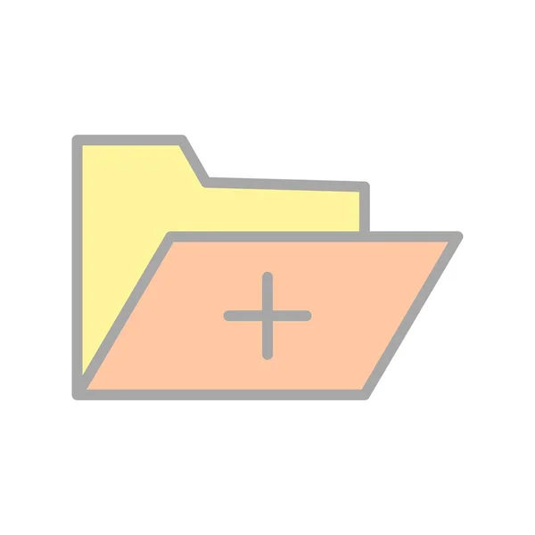Folder Gevuld Licht Vector Icon Desig — Stockvector