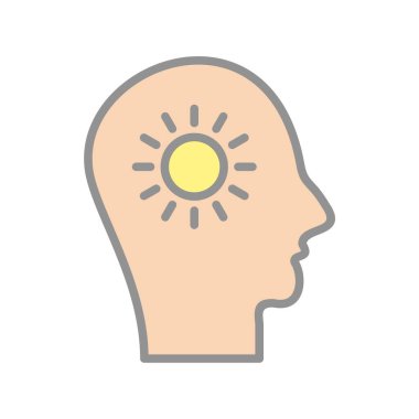 Güneş Doldurulmuş Işık Vektörü Simgesi Tasarımı