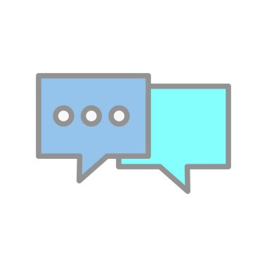 Sohbet Dolu Işık Vektörü Simgesi Tasarımı