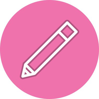 Kalem Satırı Çemberi Vektör Simgesi Tasarımı