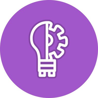 İnovasyon Satırı Çember Vektör Simgesi Tasarımı