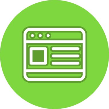 Tarayıcı Satırı Çember Vektör Simgesi Tasarımı