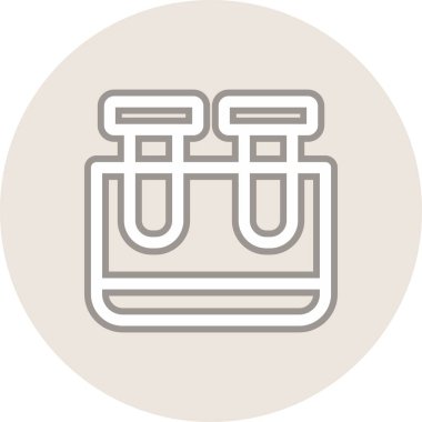 Lab Satırı Çember Vektör Simgesi Tasarımı