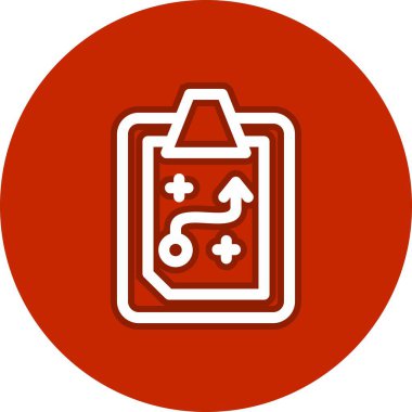 Strateji Çizgisi Çember Vektör Simgesi Tasarımı