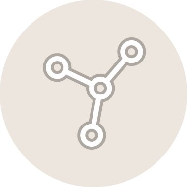 Moleküller Satır Çemberi Vektör Simgesi Tasarımı