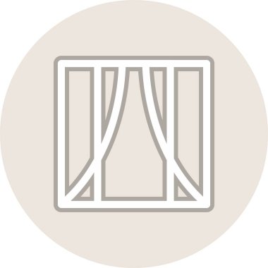 Pencere Satırı Çemberi Vektör Simgesi Tasarımı