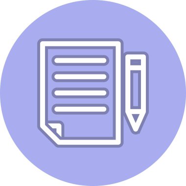 Sözleşmeli Satır Çemberi Vektör Simgesi Tasarımı