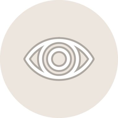 Göz Çizgisi Çemberi Vektör Simgesi Tasarımı