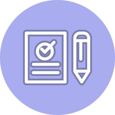 Oy Çizgisi Çemberi Vektör Simgesi Tasarımı