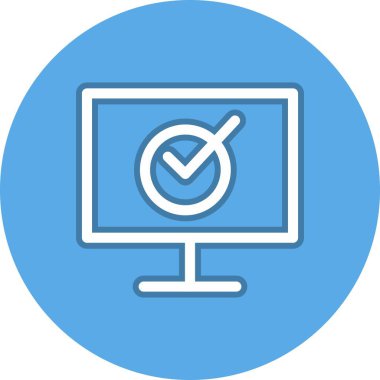 Elektronik Oylama Satırı Çember Vektör Simgesi Tasarımı