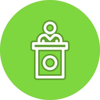 Siyasi Satır Çemberi Vektör Simgesi Tasarımı