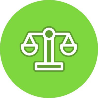 Adalet Satırı Çemberi Vektör Simgesi Tasarımı