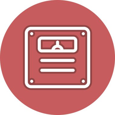 Ağırlık Çizgisi Çember Vektör Simgesi Tasarımı