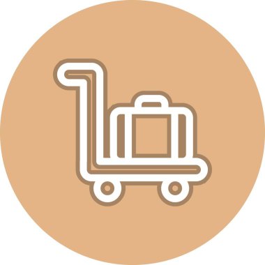 Bagaj Satırı Çemberi Vektör Simgesi Tasarımı