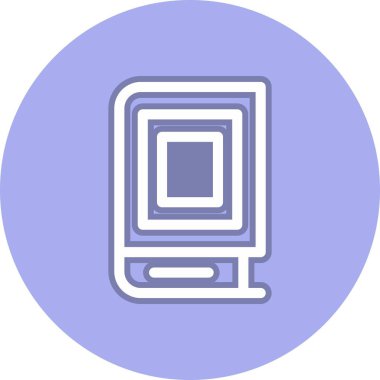 Kitap Satırı Çemberi Vektör Simgesi Tasarımı