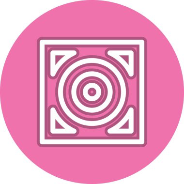 Hoparlör Satırı Vektör Simgesi Tasarımı