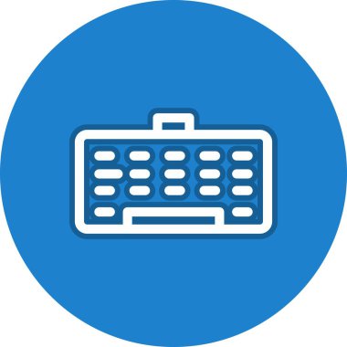 Klavye Satırı Çember Vektör Simgesi Tasarımı