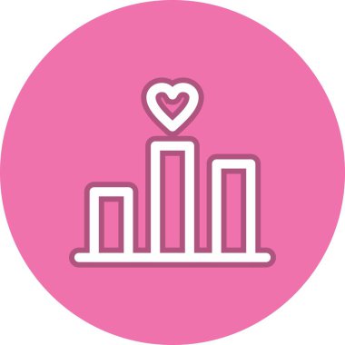 İstatistikler Satır Çemberi Vektör Simgesi Tasarımı