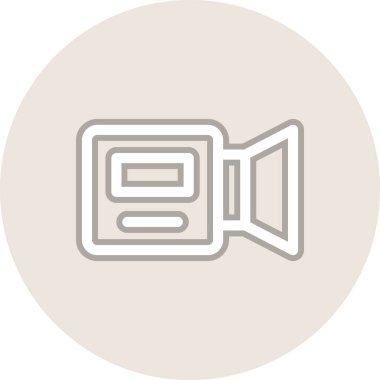 Video Kamera Hattı Çember Vektör Simgesi Tasarımı