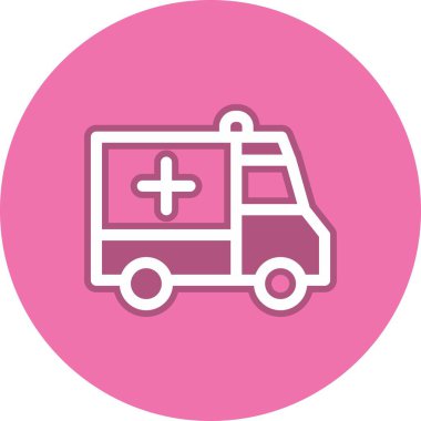 Ambulans Hattı Çember Vektör Simgesi Tasarımı