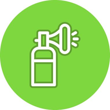 Hava Kornası Hat Çemberi Vektör Simgesi Tasarımı