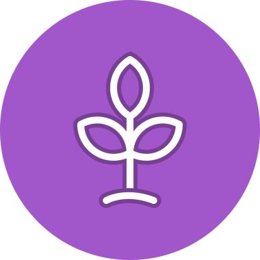 Filizler Çizgisi Çember Vektör Simgesi Tasarımı