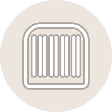 Çubuk Satırı Çember Vektör Simgesi Tasarımı