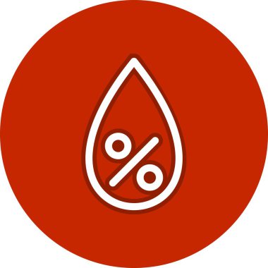 Yüzdelik Satır Çemberi Vektör Simgesi Tasarımı