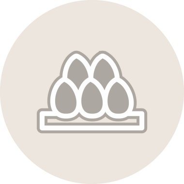 Yumurta Satırı Çemberi Vektör Simgesi Tasarımı