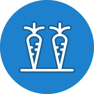 Havuç Çizgisi Çember Vektör Simgesi Tasarımı