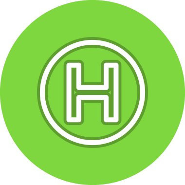 Hastane Hattı Çember Vektör Simgesi Tasarımı