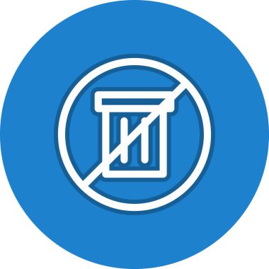 Çöp Satırı Çemberi Vektör Simgesi Tasarımı