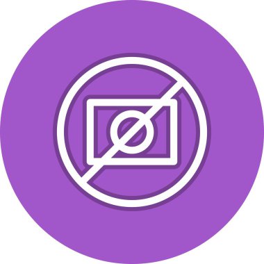 Kamera Hattı Çemberi Vektör Simgesi Tasarımı Yok