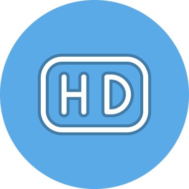 HD Satır Çemberi Vektör Simgesi Tasarımı