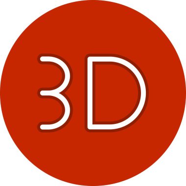 3B Satır Çemberi Vektör Simgesi Tasarımı