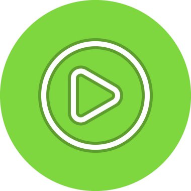 Satır Çemberi Vektör Simgesi Tasarımı Oynat