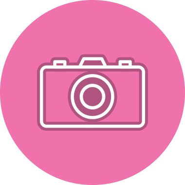 Kamera Hattı Çemberi Vektör Simgesi Tasarımı