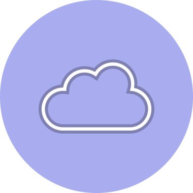 Bulut Satırı Çemberi Vektör Simgesi Tasarımı