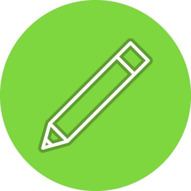 Kalem Satırı Çemberi Vektör Simgesi Tasarımı