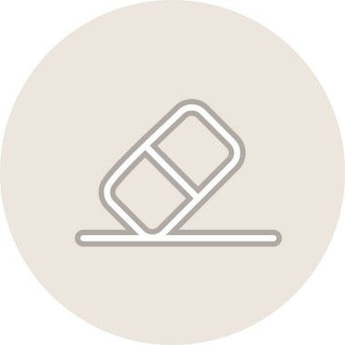 Silgi Satırı Çember Vektör Simgesi Tasarımı