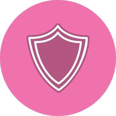 Kalkan Satırı Çember Vektör Simgesi Desig