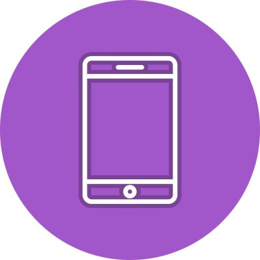 Akıllı Telefon Hattı Çember Vektör Simgesi Tasarımı