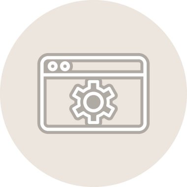 Web Ayarlama Satırı Vektör Simgesi Tasarımı