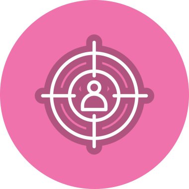 Hedef Satır Çemberi Vektör Simgesi Tasarımı