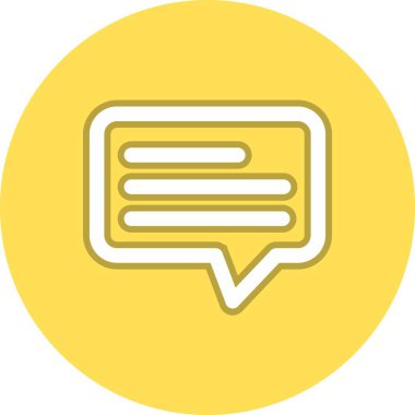 İleti Satırı Çemberi Vektör Simgesi Tasarımı