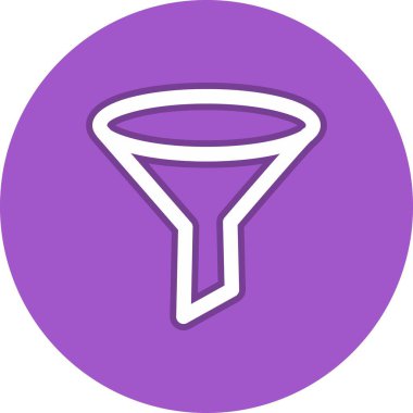 Filtre Satırı Çember Vektör Simgesi Tasarımı