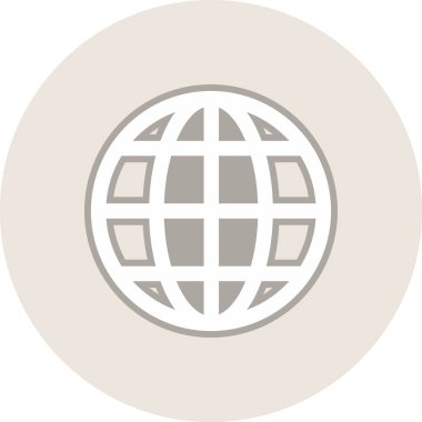 Dünya Satırı Çemberi Vektör Simgesi Tasarımı